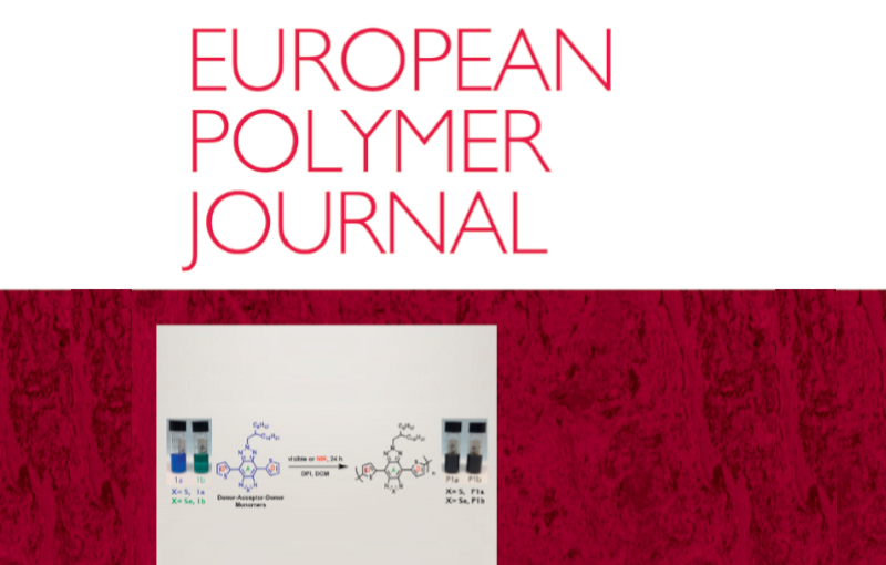 Recent paper from our group has been selected as a cover article in European Polymer journal.